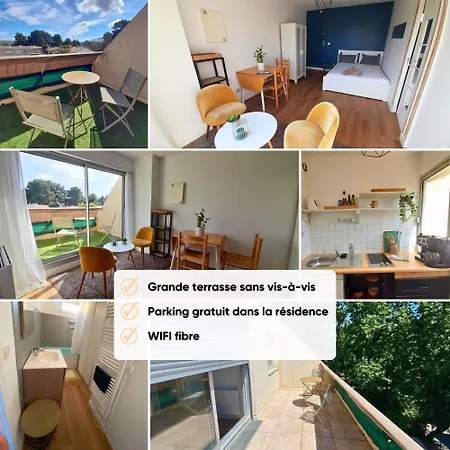 T1 Cosy- Terrasse - Parking Gratuit